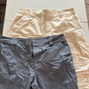 Old Navy Women’s OG High Rise Chinos -2 pairs, Slate blue and Cream